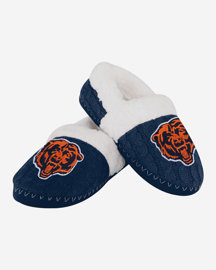 Chicago Bears Womens Team Color Moccasin Slipper FOCO - FOCO.com