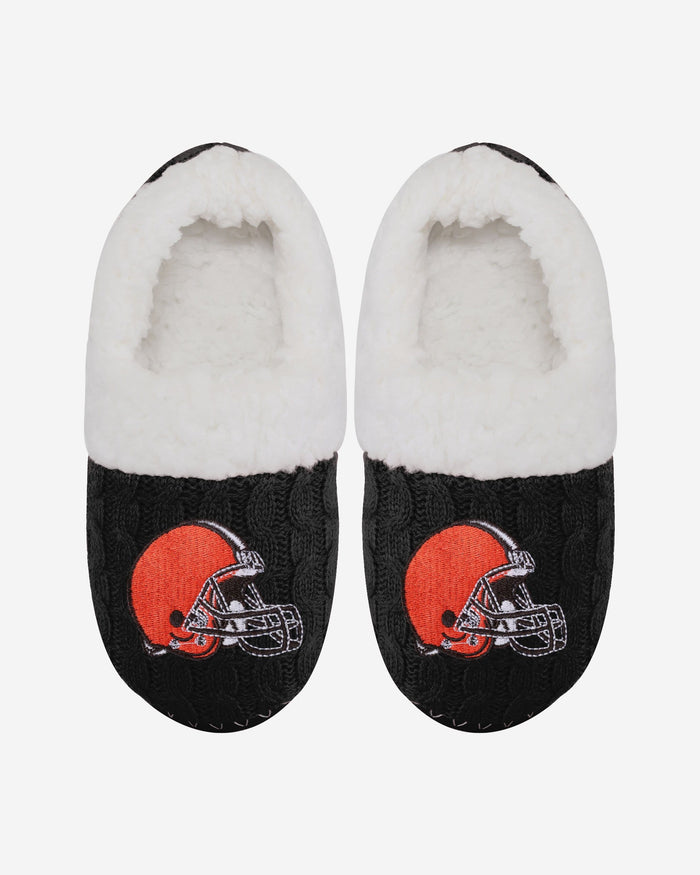 Cleveland Browns Womens Team Color Moccasin Slipper FOCO - FOCO.com