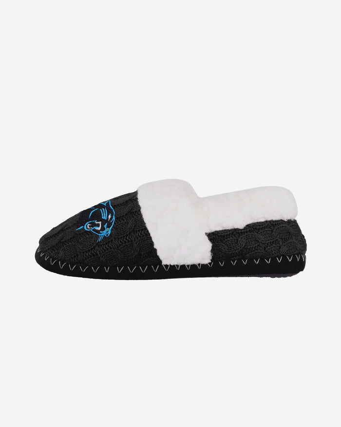 Carolina Panthers Womens Team Color Moccasin Slipper FOCO S - FOCO.com