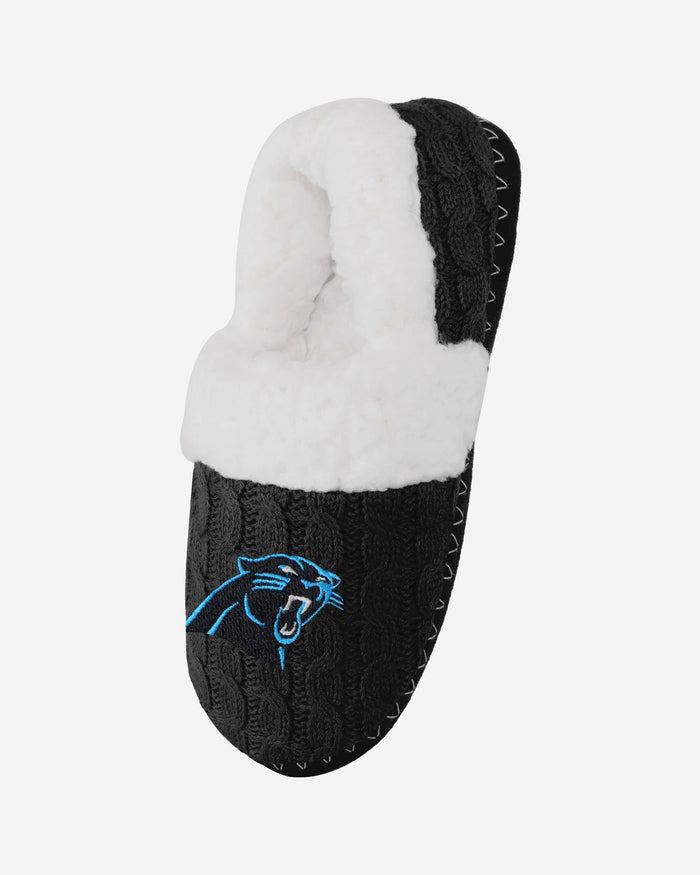 Carolina Panthers Womens Team Color Moccasin Slipper FOCO - FOCO.com