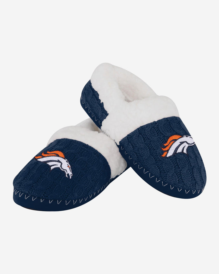 Denver Broncos Womens Team Color Moccasin Slipper FOCO - FOCO.com