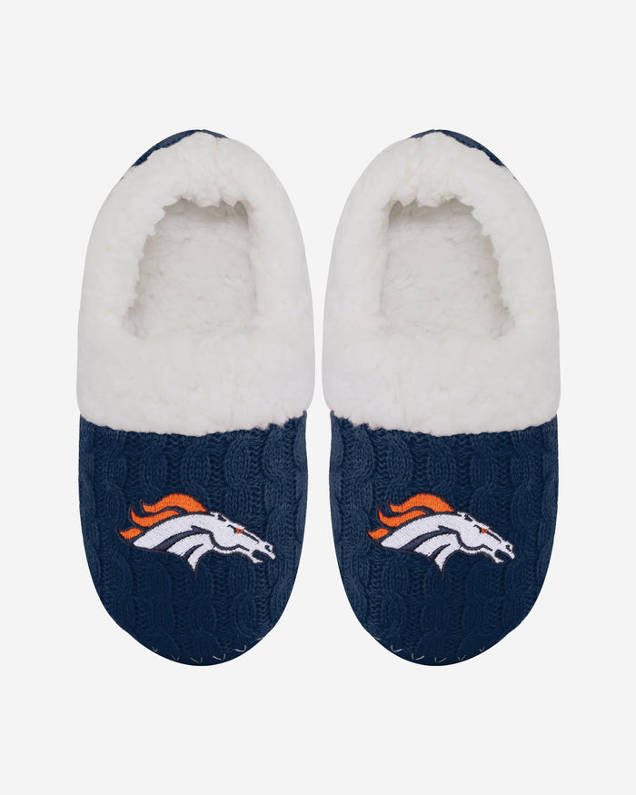 Denver Broncos Womens Team Color Moccasin Slipper FOCO - FOCO.com