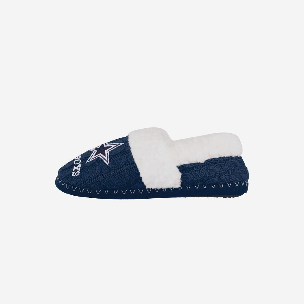 Dallas Cowboys Womens Team Color Moccasin Slipper FOCO S - FOCO.com