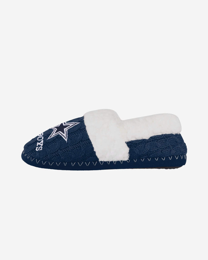 Dallas Cowboys Womens Team Color Moccasin Slipper FOCO S - FOCO.com