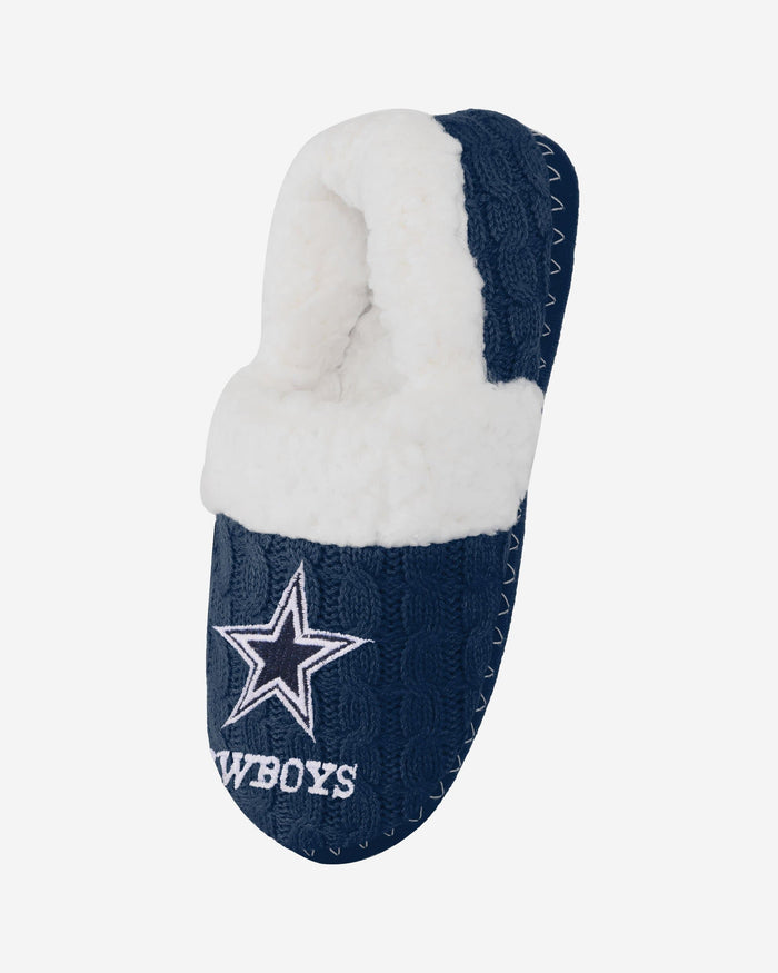 Dallas Cowboys Womens Team Color Moccasin Slipper FOCO - FOCO.com