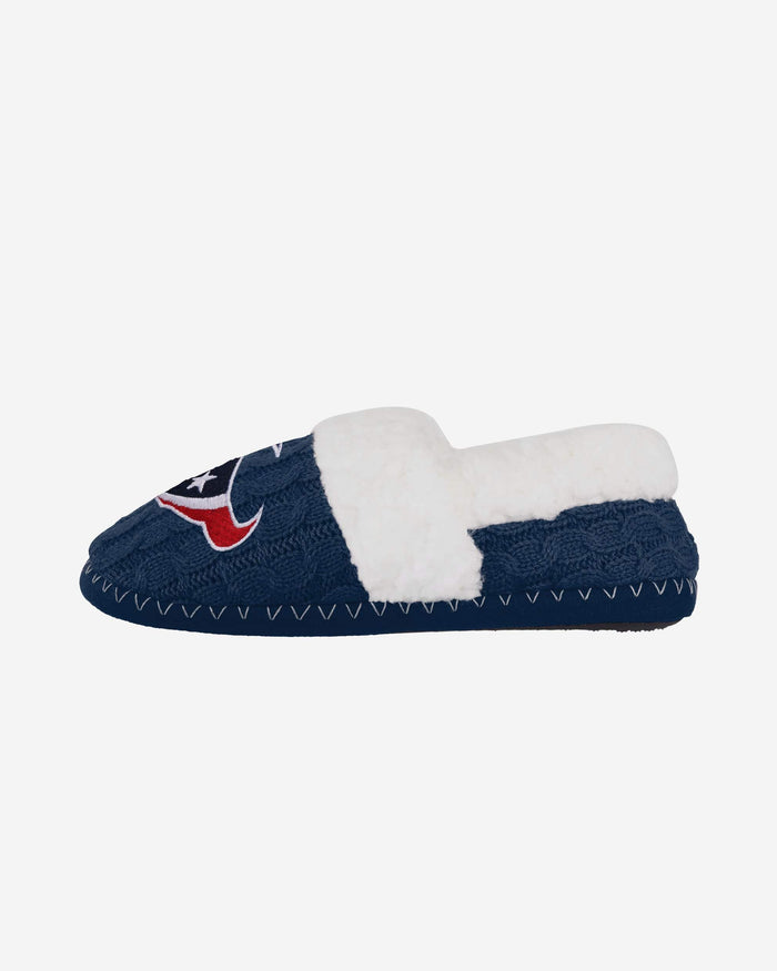 Houston Texans Womens Team Color Moccasin Slipper FOCO S - FOCO.com