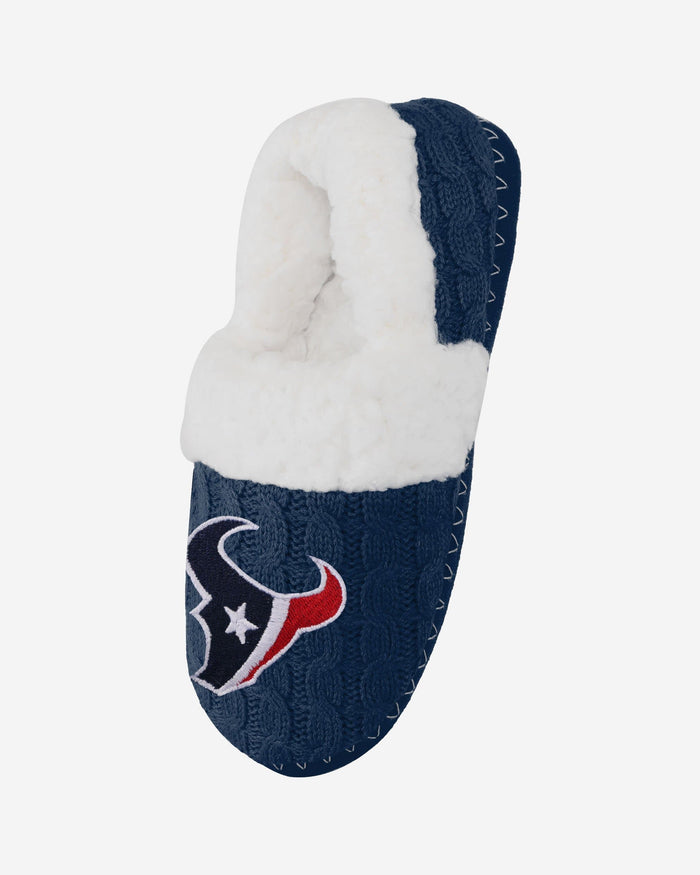 Houston Texans Womens Team Color Moccasin Slipper FOCO - FOCO.com