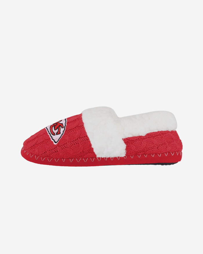 Kansas City Chiefs Womens Team Color Moccasin Slipper FOCO S - FOCO.com