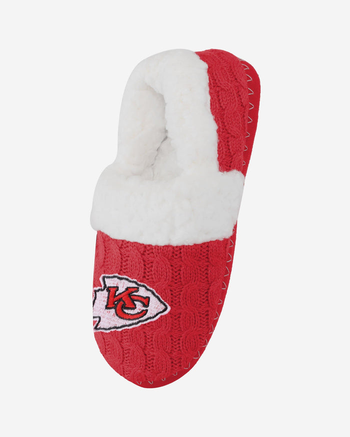 Kansas City Chiefs Womens Team Color Moccasin Slipper FOCO - FOCO.com