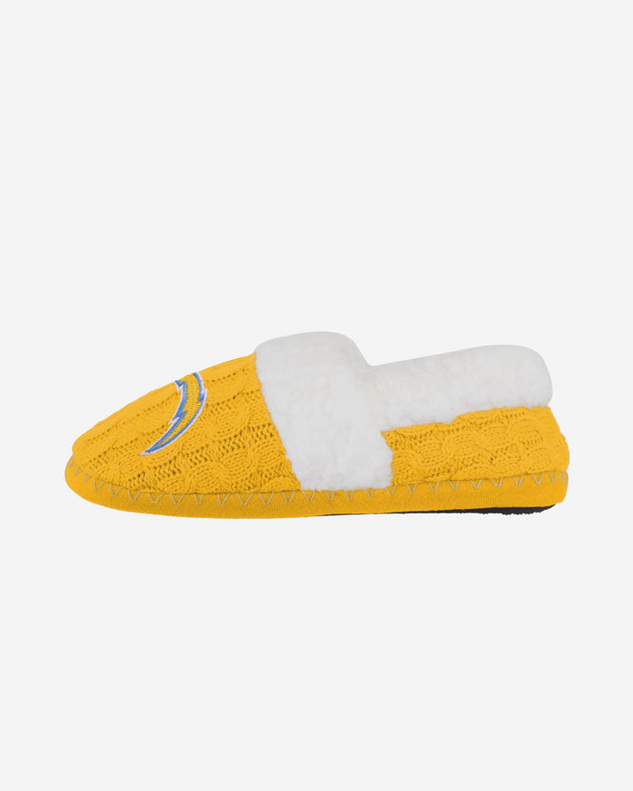 Los Angeles Chargers Womens Team Color Moccasin Slipper FOCO S - FOCO.com