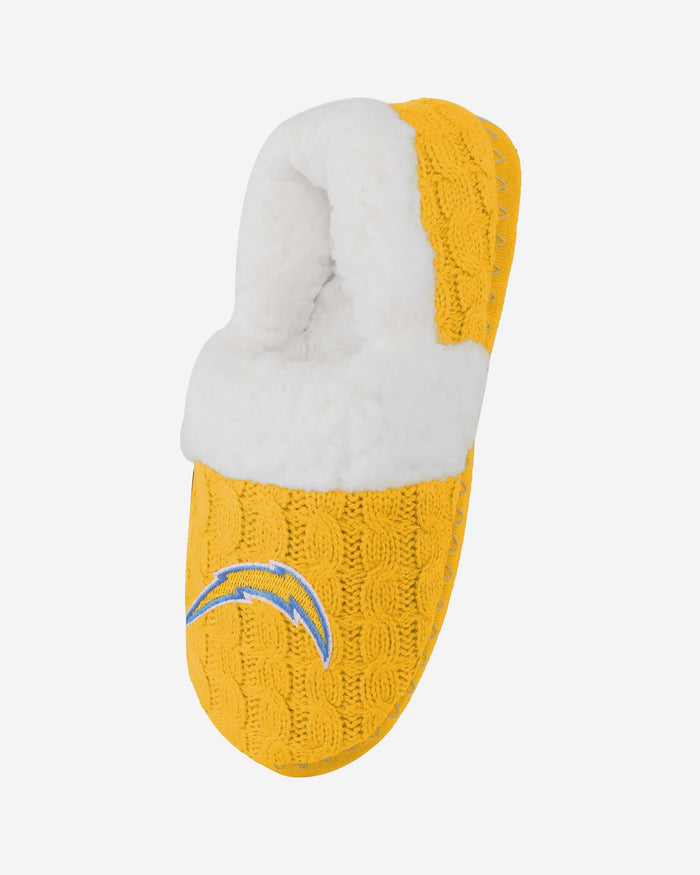 Los Angeles Chargers Womens Team Color Moccasin Slipper FOCO - FOCO.com