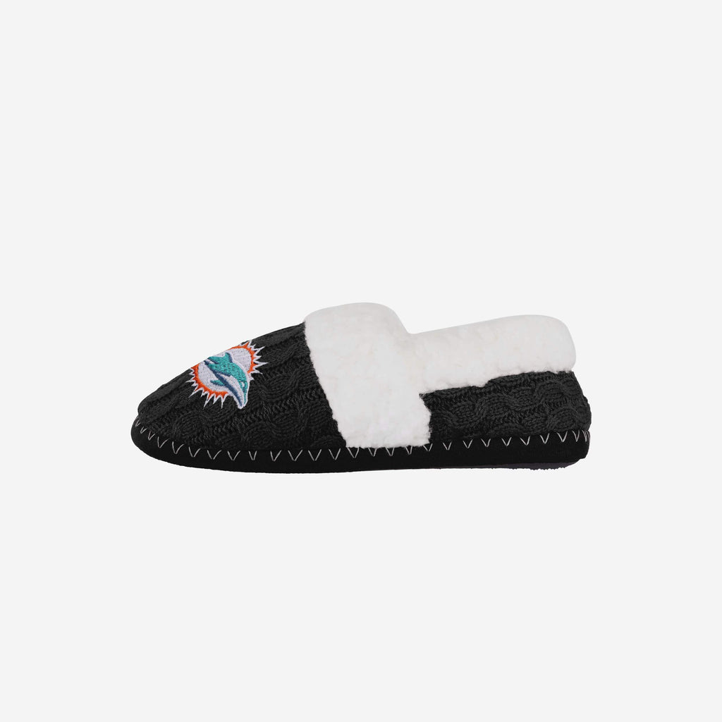 Miami Dolphins Womens Team Color Moccasin Slipper FOCO S - FOCO.com