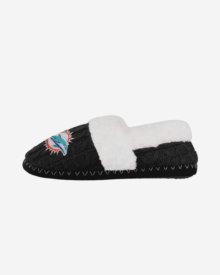 Miami Dolphins Womens Team Color Moccasin Slipper FOCO S - FOCO.com