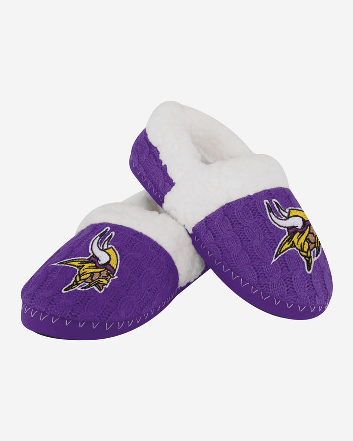 Minnesota Vikings Womens Team Color Moccasin Slipper FOCO - FOCO.com