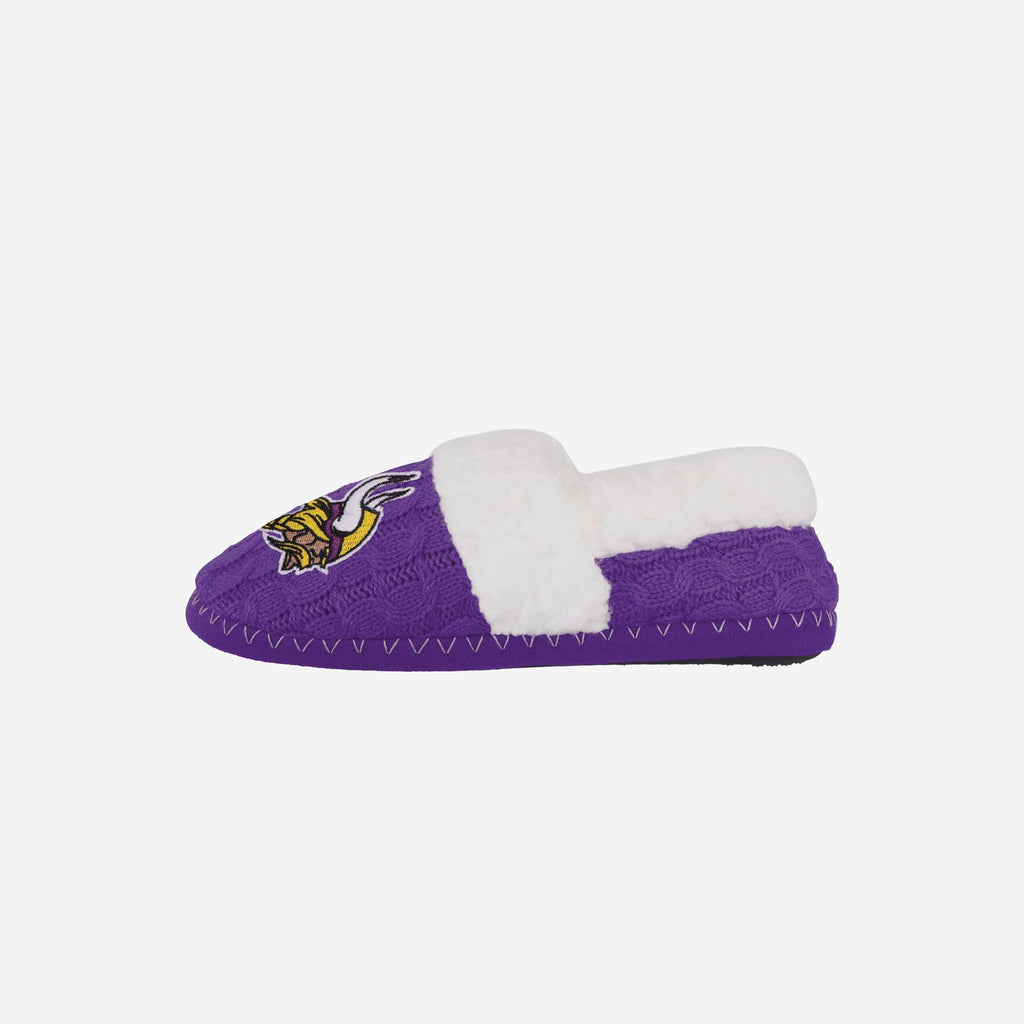 Minnesota Vikings Womens Team Color Moccasin Slipper FOCO S - FOCO.com