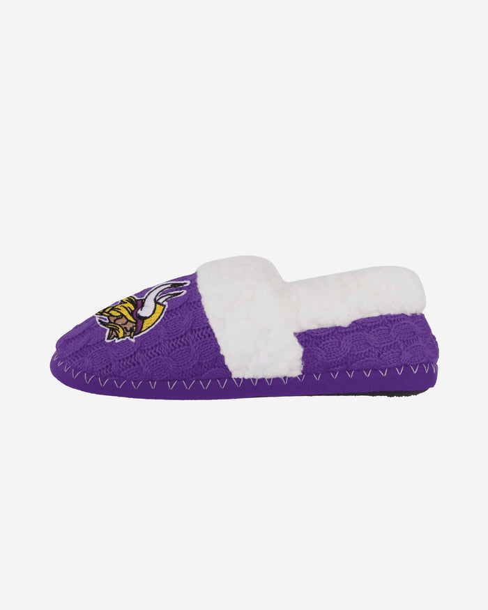 Minnesota Vikings Womens Team Color Moccasin Slipper FOCO S - FOCO.com