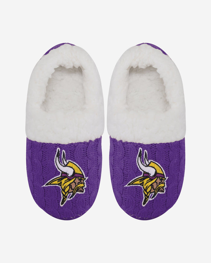 Minnesota Vikings Womens Team Color Moccasin Slipper FOCO - FOCO.com