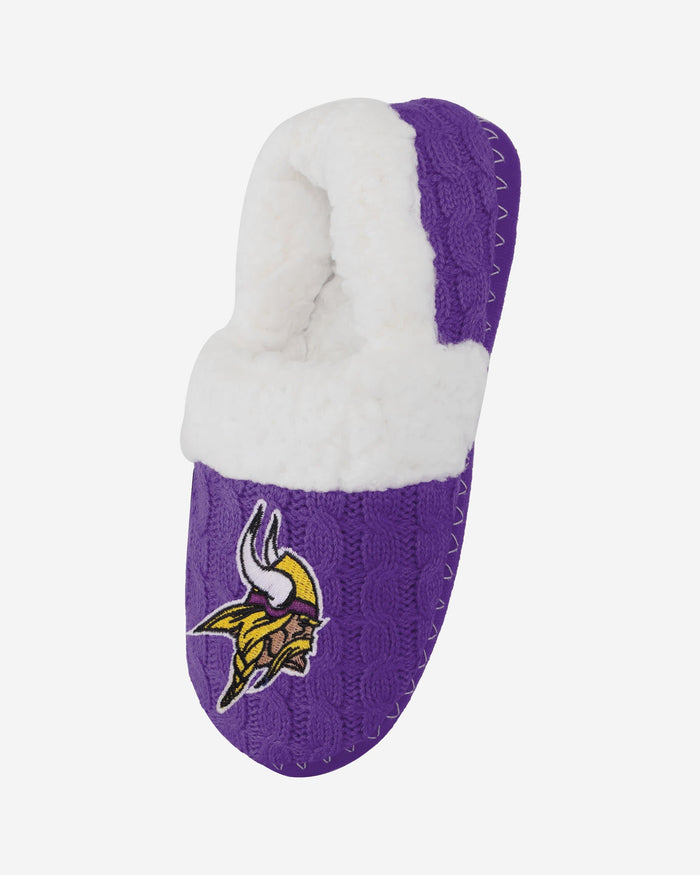 Minnesota Vikings Womens Team Color Moccasin Slipper FOCO - FOCO.com