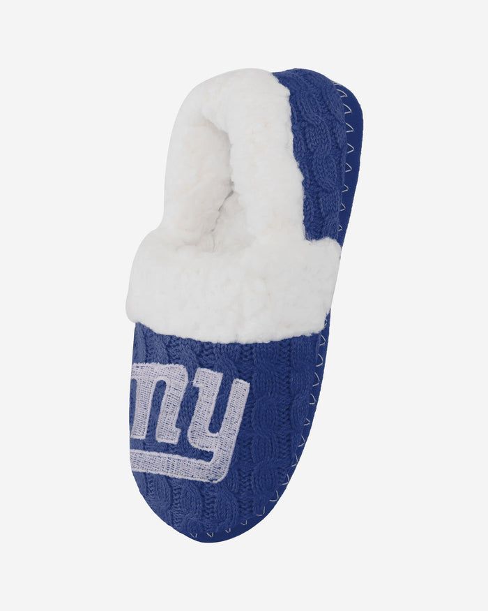 New York Giants Womens Team Color Moccasin Slipper FOCO - FOCO.com