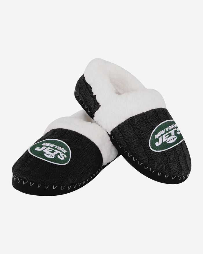 New York Jets Womens Team Color Moccasin Slipper FOCO - FOCO.com