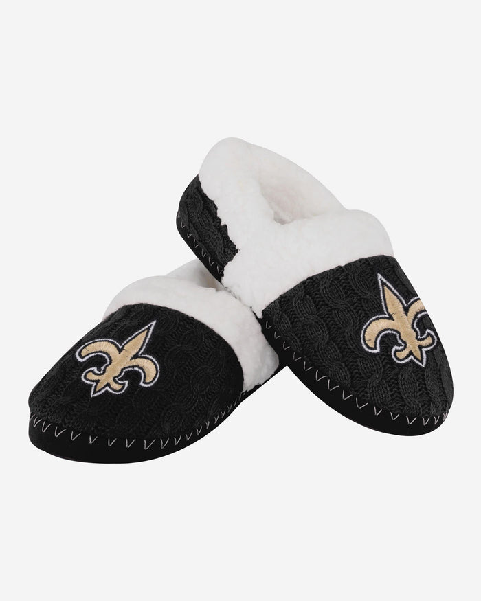 New Orleans Saints Womens Team Color Moccasin Slipper FOCO - FOCO.com