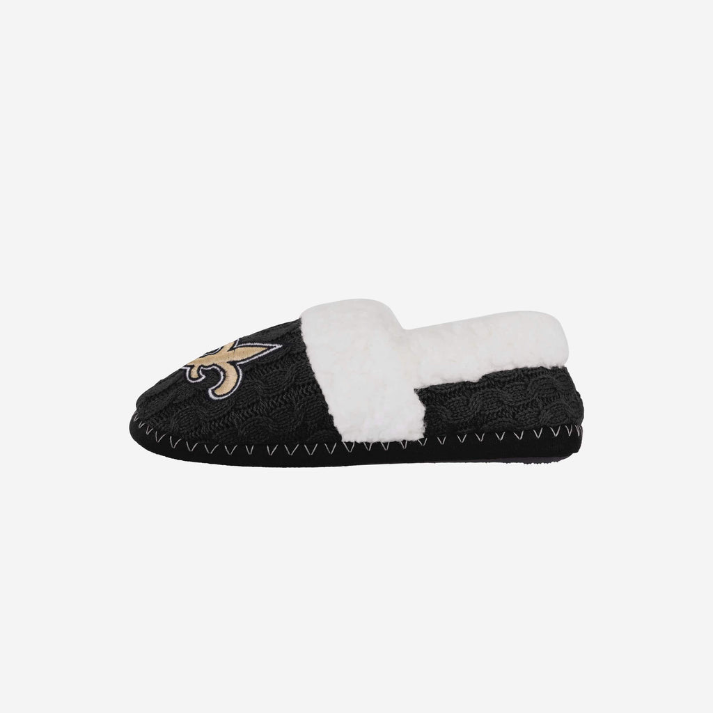 New Orleans Saints Womens Team Color Moccasin Slipper FOCO S - FOCO.com