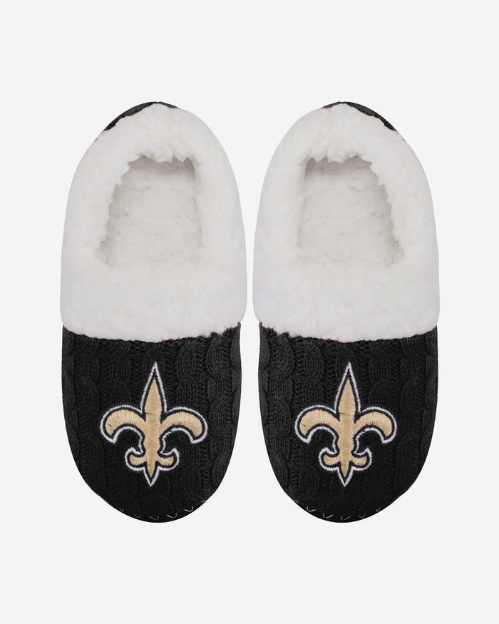 New Orleans Saints Womens Team Color Moccasin Slipper FOCO - FOCO.com