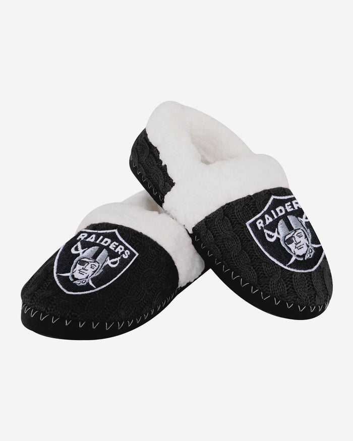 Las Vegas Raiders Womens Team Color Moccasin Slipper FOCO - FOCO.com