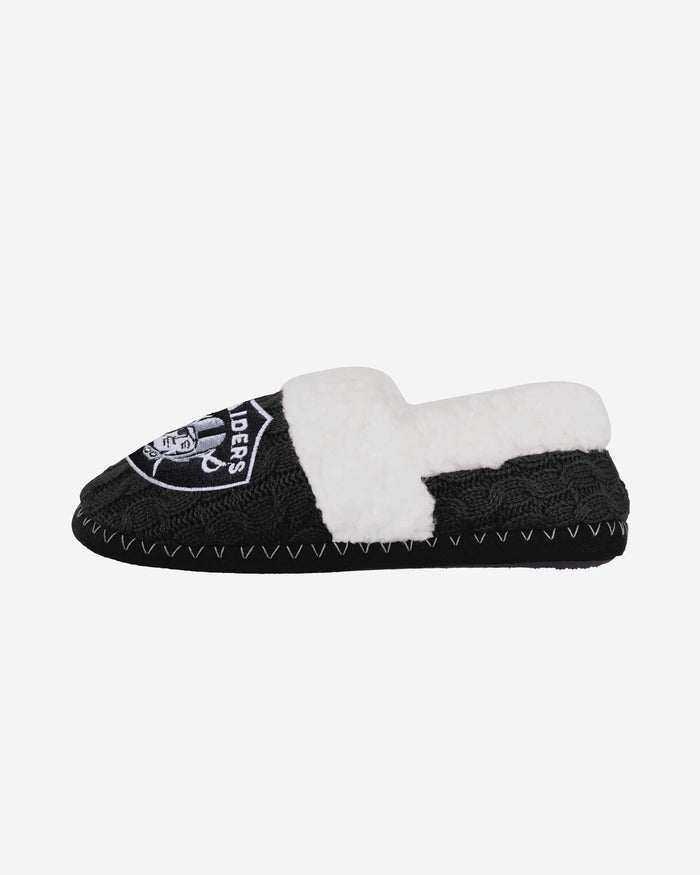 Las Vegas Raiders Womens Team Color Moccasin Slipper FOCO S - FOCO.com