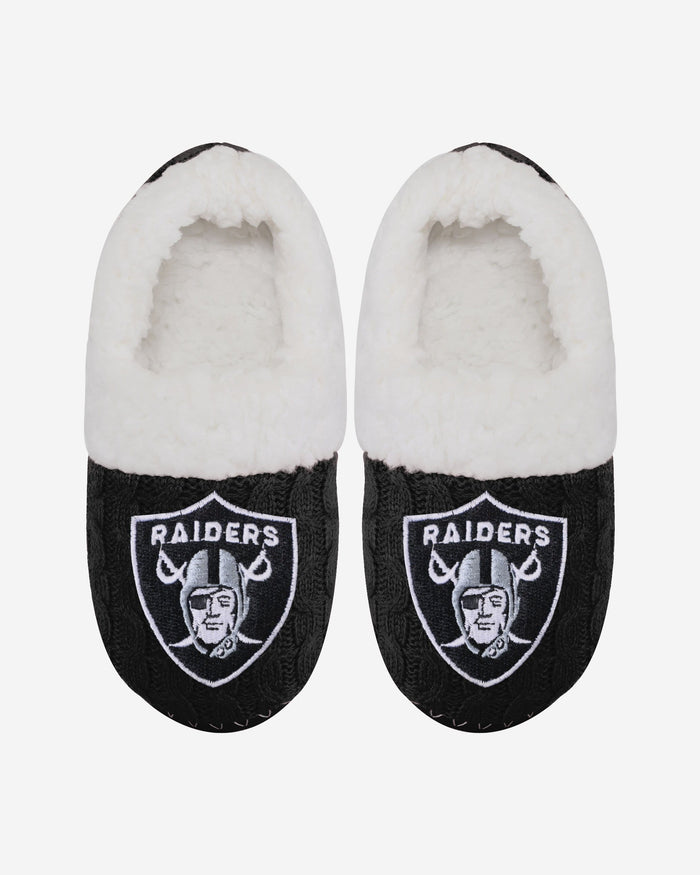 Las Vegas Raiders Womens Team Color Moccasin Slipper FOCO - FOCO.com