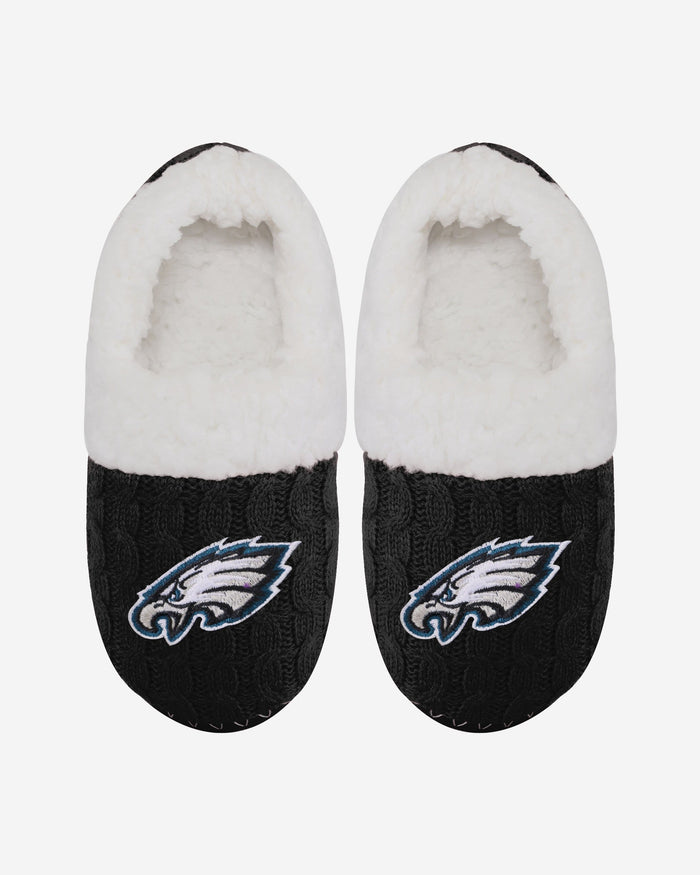 Philadelphia Eagles Womens Team Color Moccasin Slipper FOCO - FOCO.com