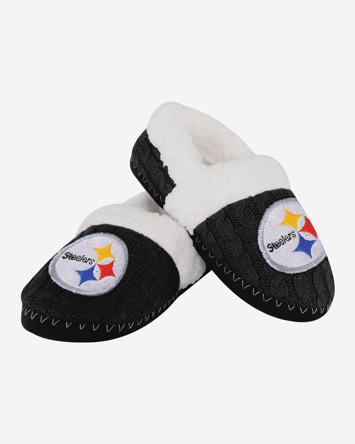 Pittsburgh Steelers Womens Team Color Moccasin Slipper FOCO - FOCO.com