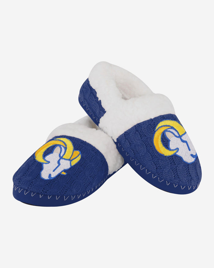 Los Angeles Rams Womens Team Color Moccasin Slipper FOCO - FOCO.com