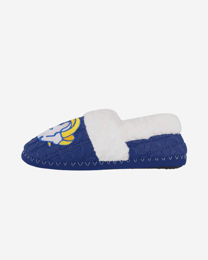 Los Angeles Rams Womens Team Color Moccasin Slipper FOCO S - FOCO.com