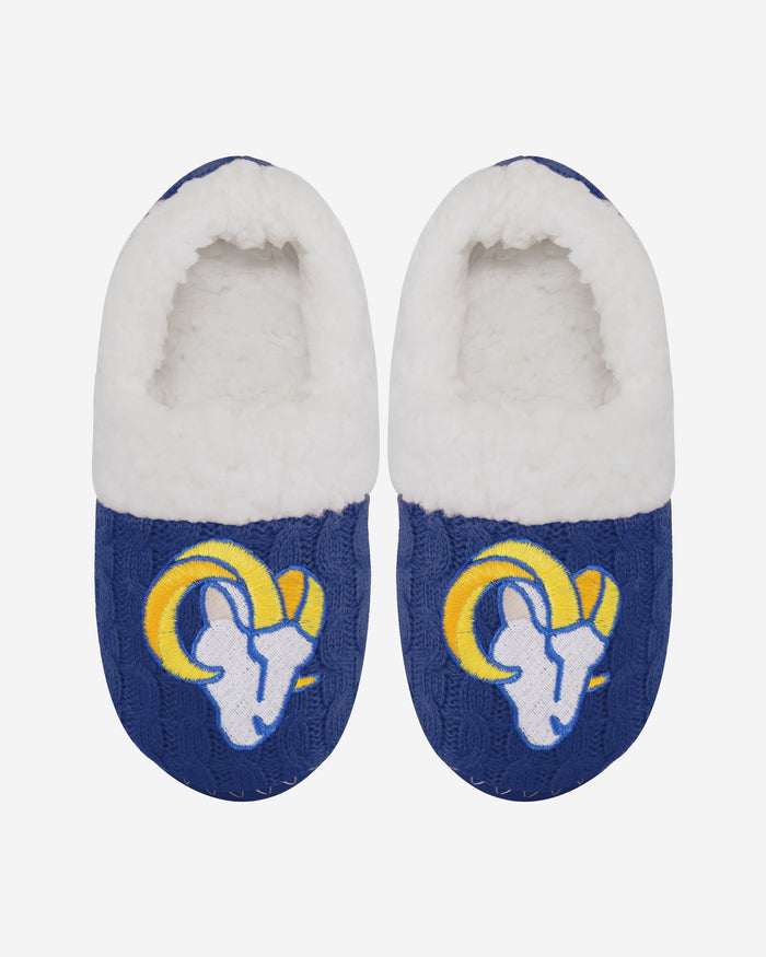 Los Angeles Rams Womens Team Color Moccasin Slipper FOCO - FOCO.com