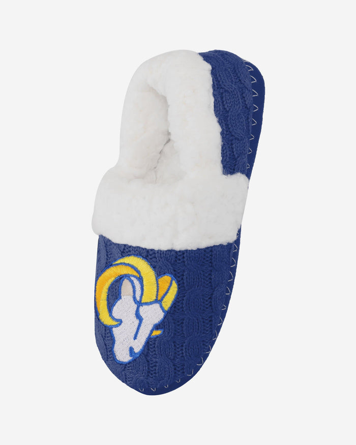 Los Angeles Rams Womens Team Color Moccasin Slipper FOCO - FOCO.com