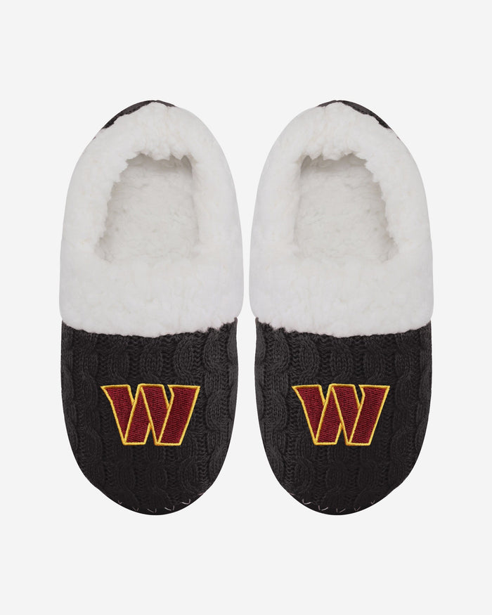 Washington Commanders Womens Fur Team Color Moccasin Slipper FOCO S - FOCO.com