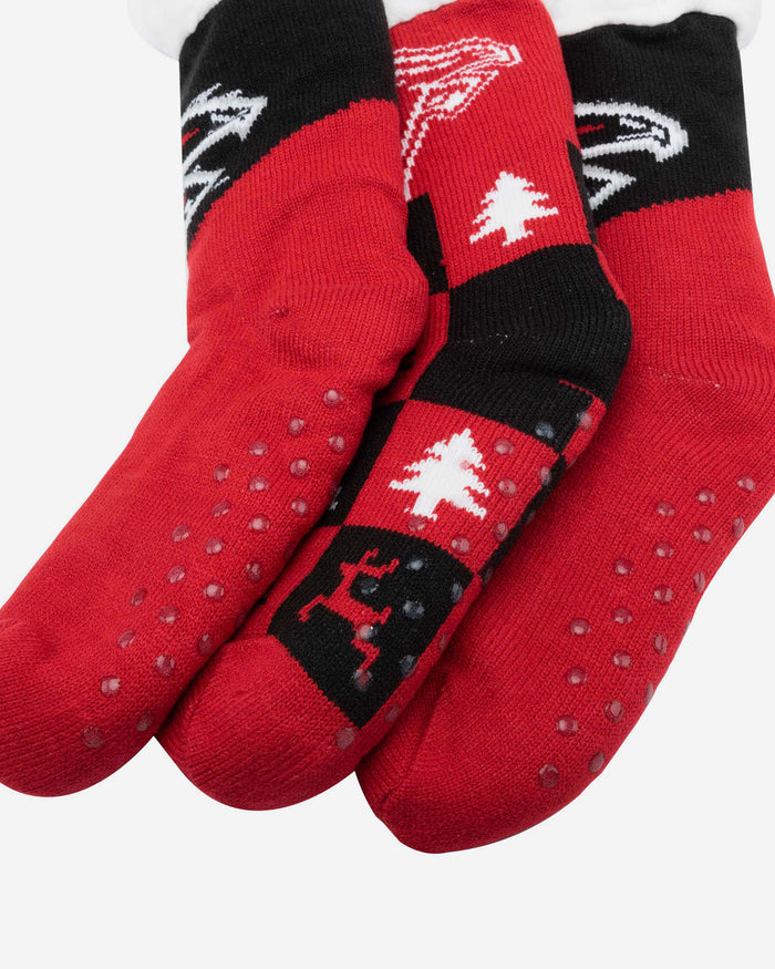 Atlanta Falcons Womens Fan Footy 3 Pack Slipper Socks FOCO - FOCO.com