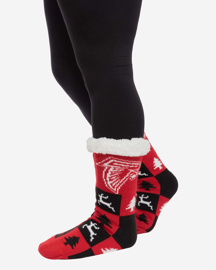 Atlanta Falcons Womens Fan Footy 3 Pack Slipper Socks FOCO - FOCO.com