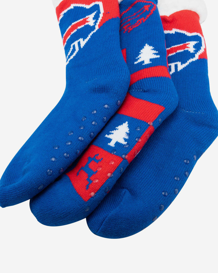 Buffalo Bills Womens Fan Footy 3 Pack Slipper Socks FOCO - FOCO.com