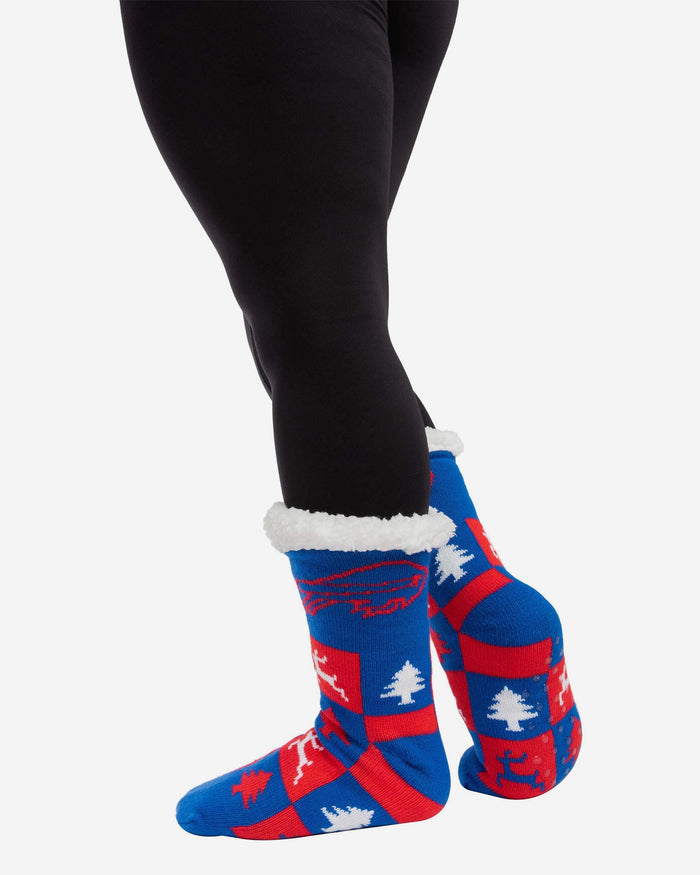 Buffalo Bills Womens Fan Footy 3 Pack Slipper Socks FOCO - FOCO.com