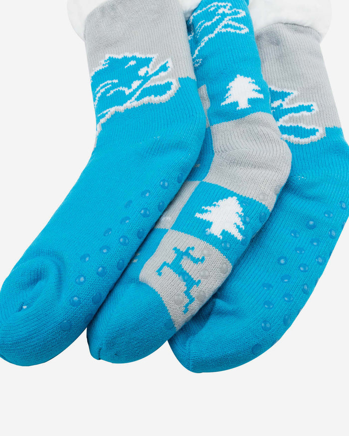 Detroit Lions Womens Fan Footy 3 Pack Slipper Socks FOCO - FOCO.com