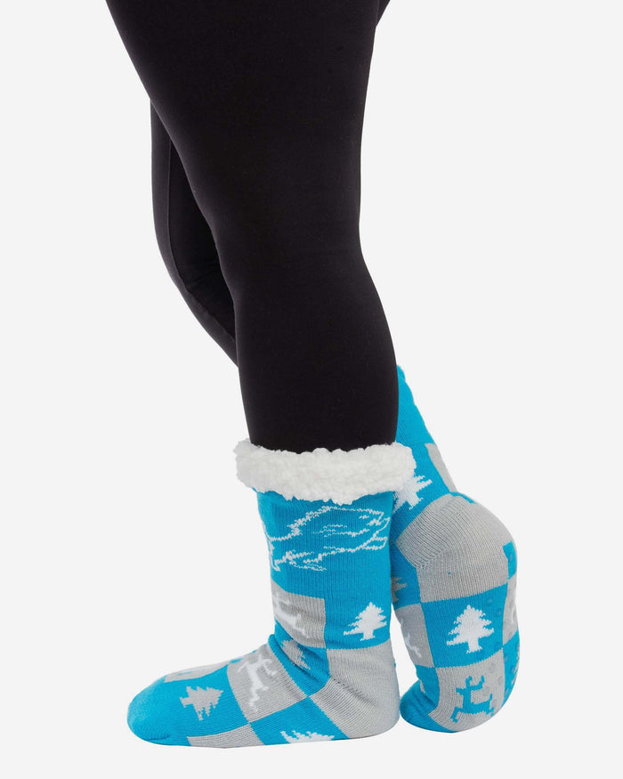 Detroit Lions Womens Fan Footy 3 Pack Slipper Socks FOCO - FOCO.com