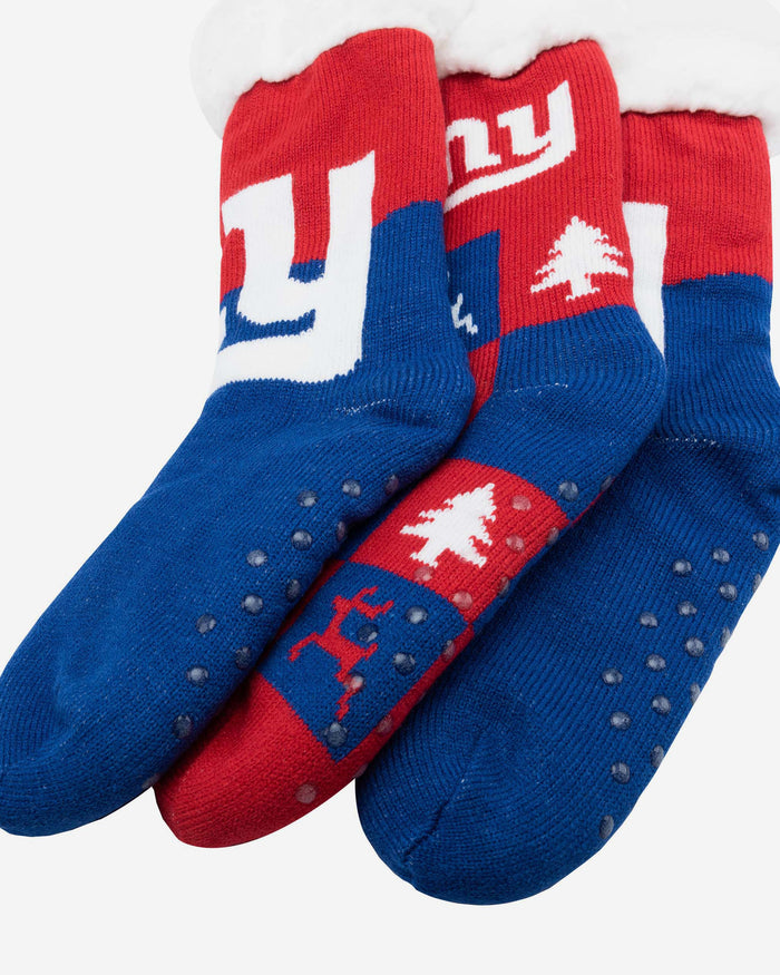 New York Giants Womens Fan Footy 3 Pack Slipper Socks FOCO - FOCO.com