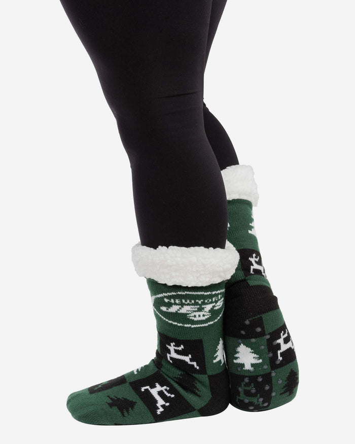 New York Jets Womens Fan Footy 3 Pack Slipper Socks FOCO - FOCO.com