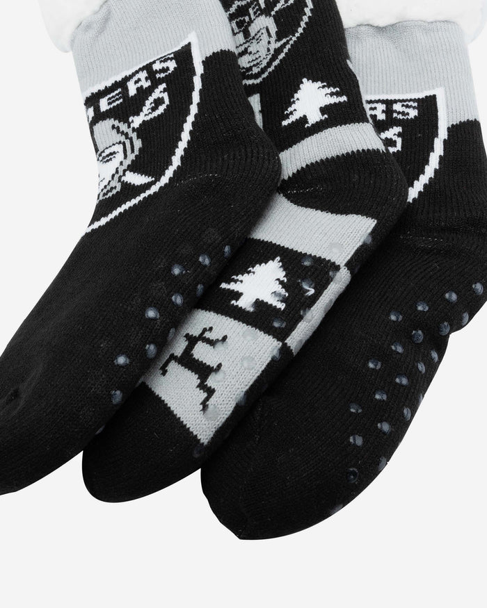 Las Vegas Raiders Womens Fan Footy 3 Pack Slipper Socks FOCO - FOCO.com