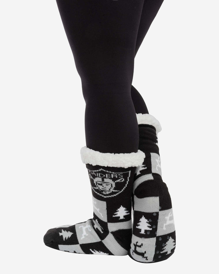 Las Vegas Raiders Womens Fan Footy 3 Pack Slipper Socks FOCO - FOCO.com