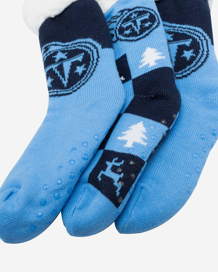 Tennessee Titans Womens Fan Footy 3 Pack Slipper Socks FOCO - FOCO.com