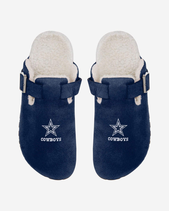 Dallas Cowboys Womens Fur Buckle Clog Slipper FOCO S - FOCO.com