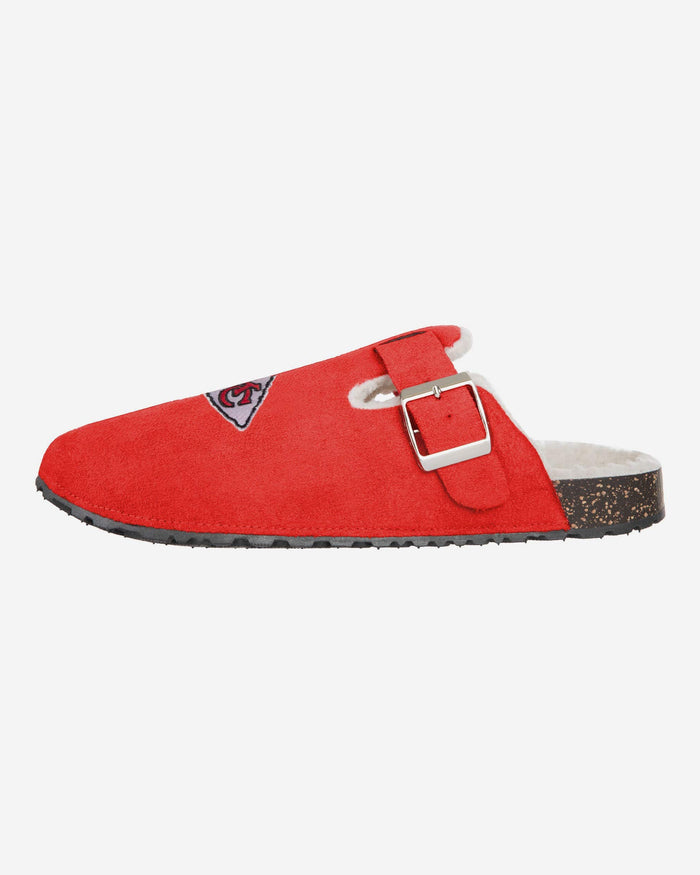 Kansas City Chiefs Womens Fur Buckle Clog Slipper FOCO - FOCO.com